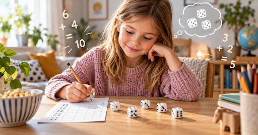 Yatzy som läxhjälp i matematik – så tränar spelet barns huvudräkning
